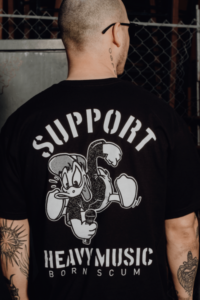 SUPPORT HEAVY MUSIC T - SHIRT - Born Scum